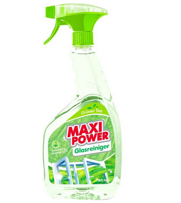 MAXI POWER Засіб д/миття скла 740мл Зелений чай